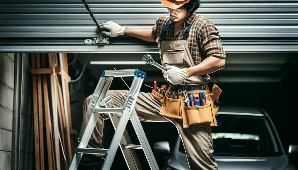 Our professional garage door track repair process